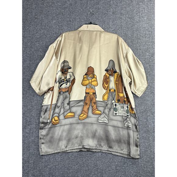 Vintage Y2K Seals Unlimited Hip Hop Rap Legends Button Down Mens Size Medium - Picture 2 of 8